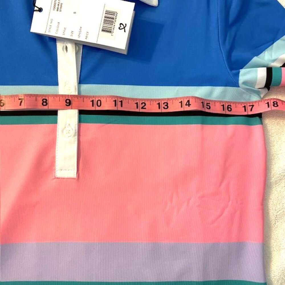 Daily Sports Polo Shirt Women's Long Sleeve Striped Golf Performance Small - Picture 6 of 9